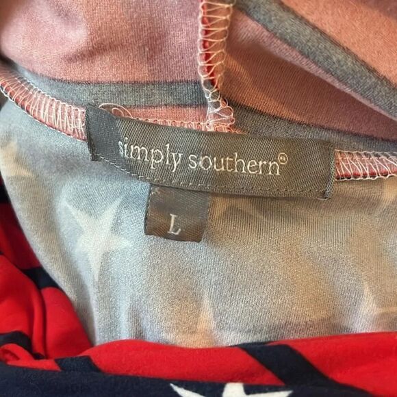 Simply Southern Stars and Stripes Double Hoodie, size L - Picture 10 of 11
